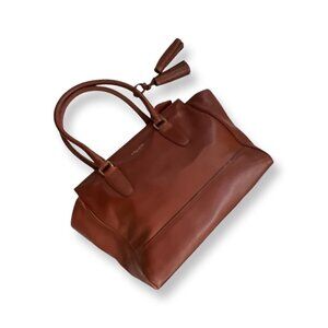 Coach Medium Brown Tassel Leather Bag / VIBE